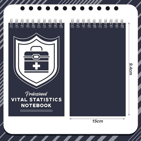 Glenmal 6 Pack First Responders Vital Statistics Notebook Medical Notebook for Vital Signs and Additional Patient Information 420 Pages in Saudi Arabia