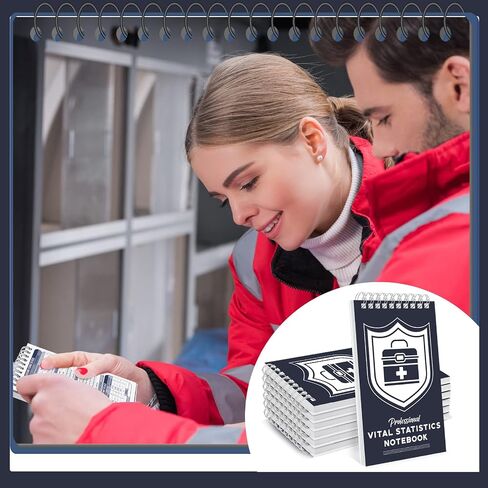 Glenmal 6 Pack First Responders Vital Statistics Notebook Medical Notebook for Vital Signs and Additional Patient Information 420 Pages in Saudi Arabia