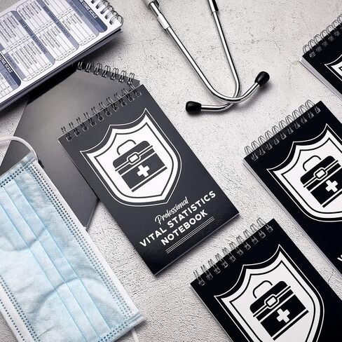 Glenmal 6 Pack First Responders Vital Statistics Notebook Medical Notebook for Vital Signs and Additional Patient Information 420 Pages in Saudi Arabia