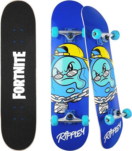 Fortnite 31" Skateboard - Cruiser Skateboard with Printed Graphic Grip Tape, ABEC-5 Bearings, Durable Deck & Smooth Wheels, Great for Teens in Saudi Arabia