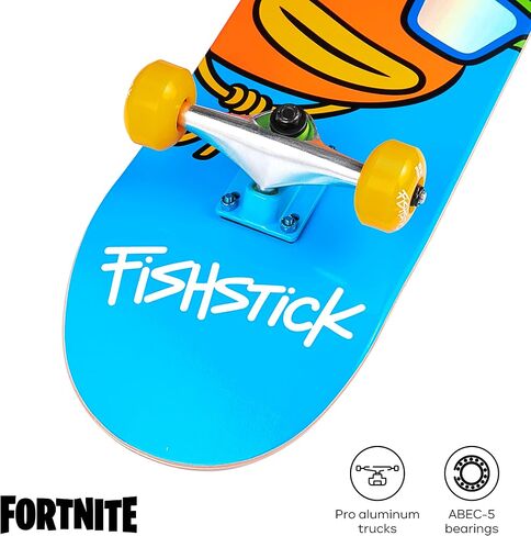 Fortnite 31" Skateboard - Cruiser Skateboard with Printed Graphic Grip Tape, ABEC-5 Bearings, Durable Deck & Smooth Wheels, Great for Teens in Saudi Arabia