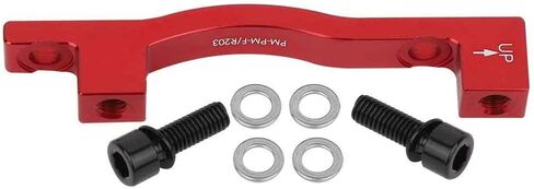 Delaman Disc Brake Adaptor Durable Bike Disc Brake Mount Caliper Adapter for Mountain Bike Bicycle with Screw Washer, Adapter for 203MM Rotor(red) in Saudi Arabia