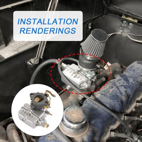 RADHLBNIU 2 Barrel Carburetor Compatible with Ford Mustang 289 302 351 Cu Jeep 360 Cu Engine, Replace Motorcraft 2100 2150 Carb Electric Choke in Saudi Arabia