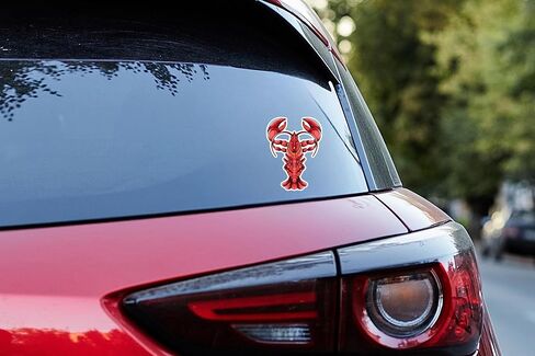 Lobster Sticker Decal 4" Easy Peel Vinyl Waterproof Aesthetic Indoor and Outdoor Stickers, Great for Cars, Skateboards, Laptops, Helmets and Computers. (1pcs) in Saudi Arabia
