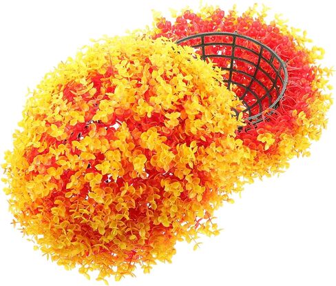 Healifty Home Decor Home Decor Artificial Boxwood Topiary Plant Decorative Faux Boxwood Lifelike Plant Sphere for Indoor Outdoor Garden Lawn Wedding Party Decor Orange Artificial Plants Fake Plants in Kuwait