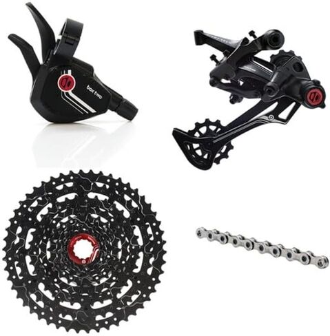 Box Two Prime 9 Multi Shift Non E-Bike, Single Shift E-Bike Cycling Groupset 9 Speed 1x Drivetrain Shifter, Rear Derailleur, Freehub Bike Cassette, Chain | Box Components in Saudi Arabia