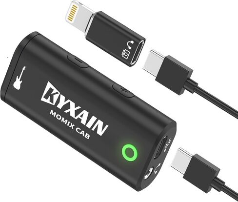 واجهة صوت جيتار محمولة، بطاقة صوت تسجيل داخلية بجيب KYXAIN مع نوع C للبث المباشر، توصيل وتشغيل Android والكمبيوتر الشخصي، Lightning to Type-C لأجهزة iPad وiPhone in Kuwait