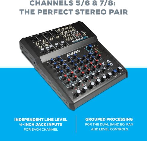 خلاط استوديو Alesis MultiMix 4 USB FX & Marantz Pro MPM1000-4 مع تأثيرات مدمجة وواجهة صوت USB وميكروفون مكثف XLR in Kuwait