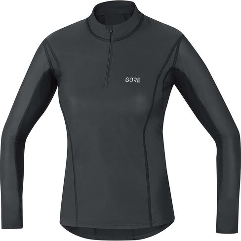 GORE Wear Women's Windproof Stand-Up Collar Inner Layer Shirt, GORE M WINDSTOPPER Base Layer Thermo Turtleneck, Size: S, Color: Black, 100322 in Saudi Arabia
