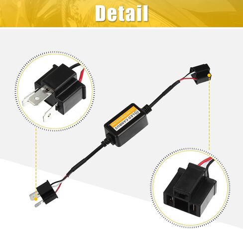 X AUTOHAUX 1 Pair H4 LED Car Headlight Canbus Decoder Error Free Warning Resistors Decoder Replacement Anti Flicker Resistor in Saudi Arabia