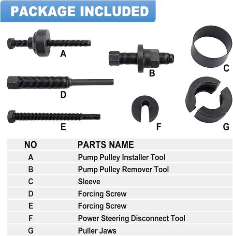 BTSHUB Power Steering Pump Pulley Service Set Puller Remover Installer Tool Kit Compatible for GM, Ford, Chrysler Truck in Saudi Arabia