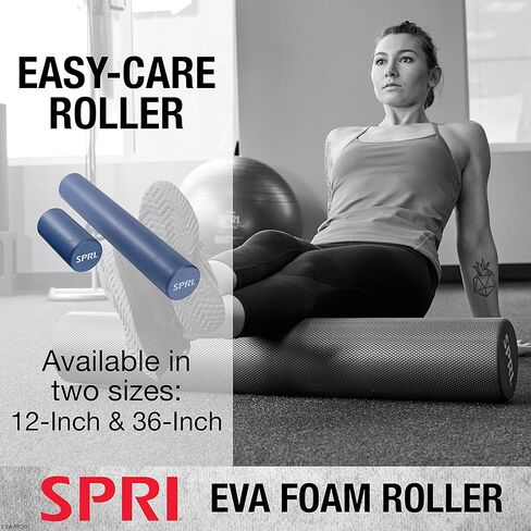 SPRI Foam Roller رغوة EVA ذات الخلايا المغلقة عالية الكثافة (متوفرة بأطوال 12 و 36 بوصة) in Kuwait