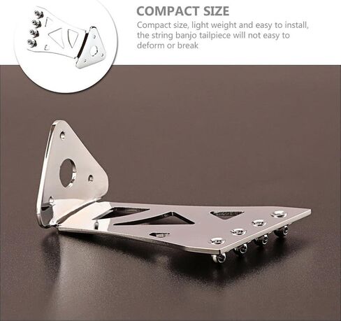 Metal Banjo Tailpiece 4 String Banjo Tailpiece Guitar Tailpiece Banjo Part Instrument Accessory 2.87X1.57X1.22in in Saudi Arabia