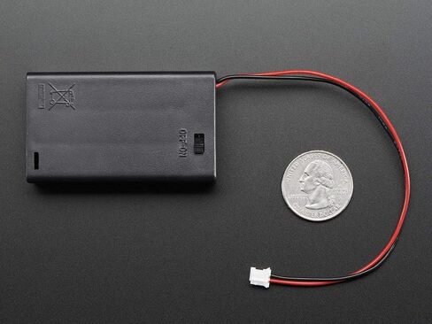 إكسسوارات Adafruit حامل بطارية 3xAAA مع مفتاح تشغيل/إيقاف (قطعة واحدة) in Saudi Arabia