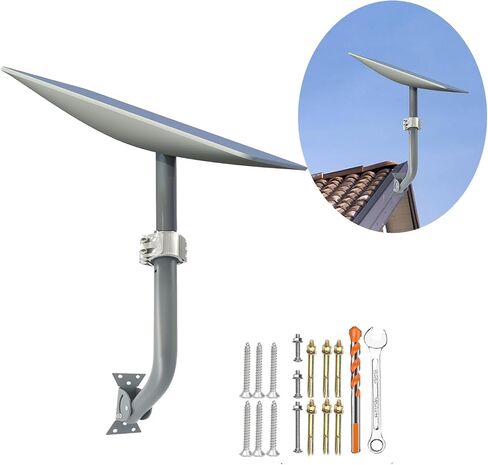 Starlink Mounting Kit,Starlink Long Mount, Metal Starlink Wall Mount with Adapter, Available to V2 (Include Wrench & Drill bit). in Saudi Arabia