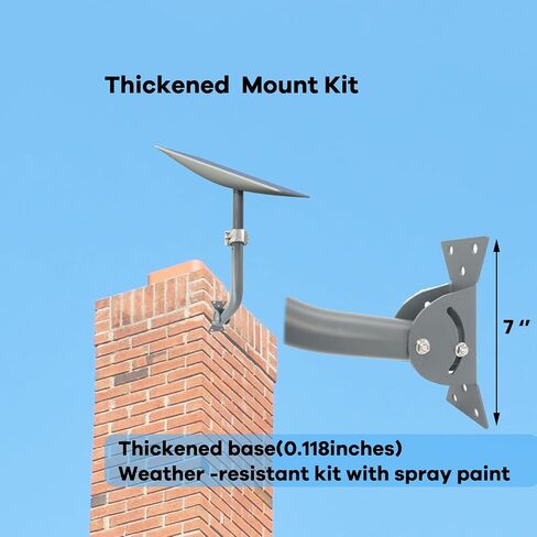 Starlink Mounting Kit,Starlink Long Mount, Metal Starlink Wall Mount with Adapter, Available to V2 (Include Wrench & Drill bit). in Saudi Arabia
