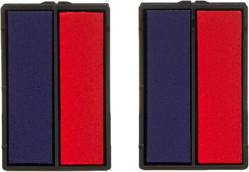 Trodat T4850 Printy Replacement Pad for Trodat Self-Inking Stamps, 0.19" x 1", Blue/Red in Saudi Arabia
