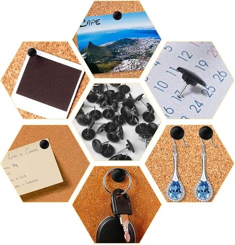 100 PCS Clear Push Pins, Plastic Thumb Tacks for Wall, Wall Tacks for Hanging, Standard Clear Plastic Head and Steel Point Push Pins for Cork Board in Saudi Arabia