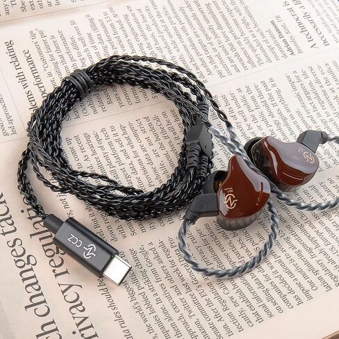 YINYOO CCZ Melody, Coffee Bean Original Replacement Cable Upgraded Earphones Cable Detachable IEM Cable with Microphones for kbear ks1/ks2/Lark/Robin/Rosefinch ccz Melody Coffee Bean Warrior IEM in Kuwait