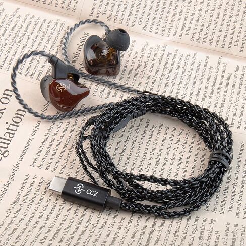 YINYOO CCZ Melody, Coffee Bean Original Replacement Cable Upgraded Earphones Cable Detachable IEM Cable with Microphones for kbear ks1/ks2/Lark/Robin/Rosefinch ccz Melody Coffee Bean Warrior IEM in Kuwait