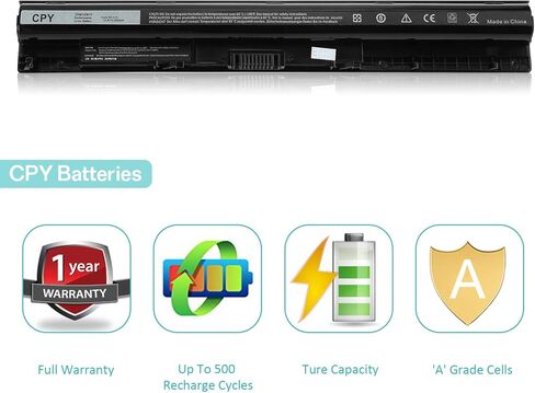M5Y1K استبدال بطارية الكمبيوتر المحمول (40WH 14.8V 2600MAH) لـ Dell Inspiron 14 15 17 5000 3000 Series 5755 5545 5459 3551 3467 Latitude 3460 3570 Vostro 3458 3558 M5y1k Hd4j0 vn3n0 wkrj2 Gxvj3 in Kuwait