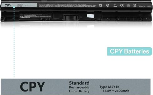 M5Y1K استبدال بطارية الكمبيوتر المحمول (40WH 14.8V 2600MAH) لـ Dell Inspiron 14 15 17 5000 3000 Series 5755 5545 5459 3551 3467 Latitude 3460 3570 Vostro 3458 3558 M5y1k Hd4j0 vn3n0 wkrj2 Gxvj3 in Kuwait