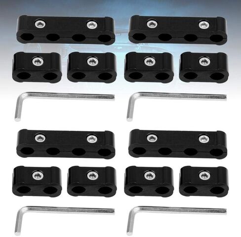 يلوح في الأفق شمعة اشعال السيارة، مقسم سلك المحرك، سبائك الألومنيوم، فاصل سلك توصيل الشرارة 8 مم 9 مم 10 مم 12 قطعة (أسود) in Kuwait