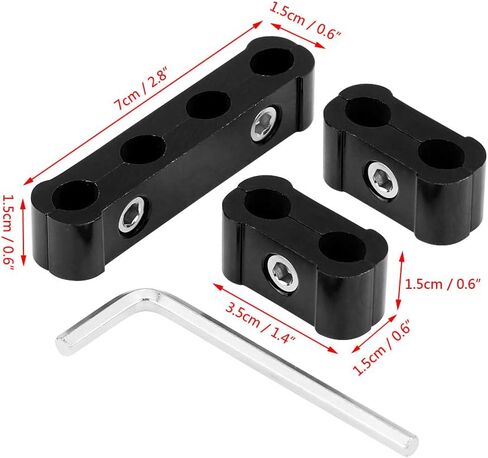 يلوح في الأفق شمعة اشعال السيارة، مقسم سلك المحرك، سبائك الألومنيوم، فاصل سلك توصيل الشرارة 8 مم 9 مم 10 مم 12 قطعة (أسود) in Kuwait