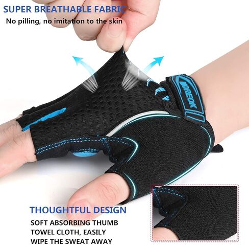 MOREOK Mens Cycling Gloves,Half Finger Biking Glove MTB DH Road Bicycle Gloves Gel Pad Shock-Absorbing Anti-Slip Breathable Motorcycle Mountain Bike Gloves Unisex Women in Saudi Arabia