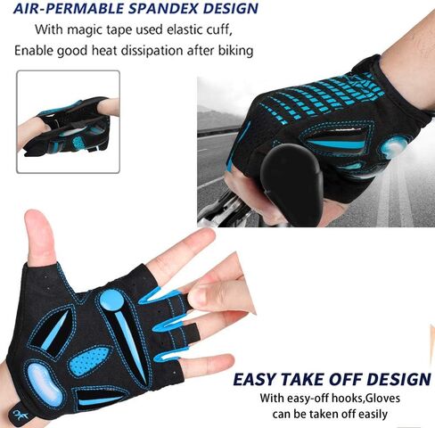 MOREOK Mens Cycling Gloves,Half Finger Biking Glove MTB DH Road Bicycle Gloves Gel Pad Shock-Absorbing Anti-Slip Breathable Motorcycle Mountain Bike Gloves Unisex Women in Saudi Arabia