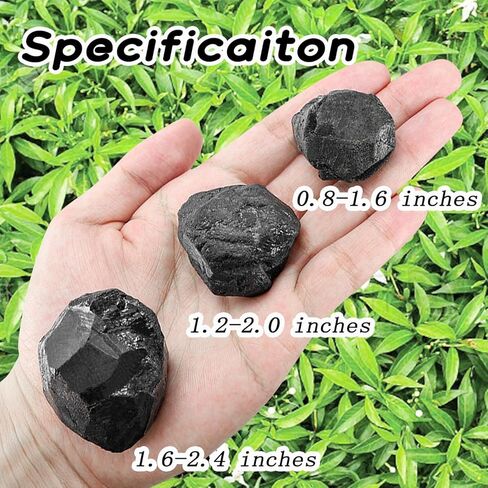 مجموعة بلورات التورمالين السوداء من MAIBAOTA، بلورات شفاء طبيعية من حجر الكريستال بوزن 1 رطل لتهدئة وتنقية الطاقة، حجر خام غير منتظم للسقوط والتلميع وتغليف الأسلاك واليكا والريكي in Kuwait