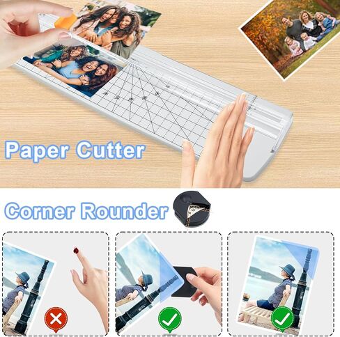 آلة تغليف، آلة تغليف حرارية وباردة 4 في 1 مع 50 قطعة من أوراق التغليف، آلة تغليف شخصية مقاس 9 بوصات مع قاطع ورق ومستدير زاوية للاستخدام في المكاتب التجارية والمنزل والمدرسة in Kuwait