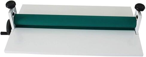 INTBUYING 14In دليل جميع الإطارات المعدنية الباردة لفة تغليف التجارية المهنية 0.4 "سمك طوي لفة آلة الترقق الفينيل صور فيلم تركيب آلة تغليف جبل آلة الترقق in Kuwait