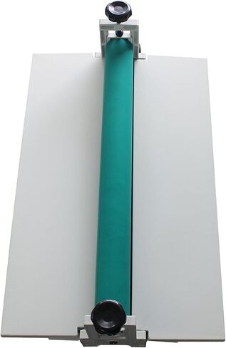 INTBUYING 14In دليل جميع الإطارات المعدنية الباردة لفة تغليف التجارية المهنية 0.4 "سمك طوي لفة آلة الترقق الفينيل صور فيلم تركيب آلة تغليف جبل آلة الترقق in Kuwait