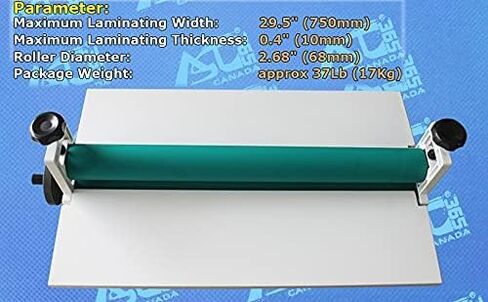 INTBUYING 14In دليل جميع الإطارات المعدنية الباردة لفة تغليف التجارية المهنية 0.4 "سمك طوي لفة آلة الترقق الفينيل صور فيلم تركيب آلة تغليف جبل آلة الترقق in Kuwait