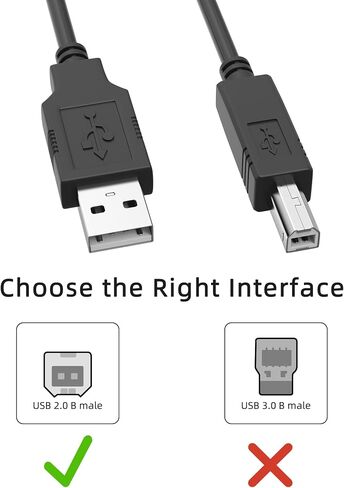 كابل USB 6.6ft لطابعة HP Deskjet 2512 2514 2520HC 2540 2541 2542 2543 2544 in Saudi Arabia