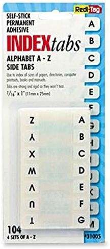 Redi-Tag, RTG31005, Permanent Alphabetical Tab Indexes, 104 / Pack in Saudi Arabia