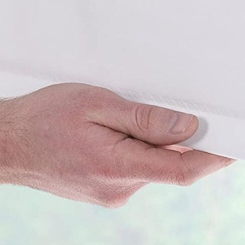 Hampton Bay Cut-to-Size White Cordless Room Darkening Fade Resistant Roller Shades 37.25 in. W x 78 in. L in Saudi Arabia