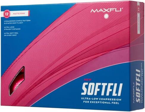 Maxfli 2023 Softfli Matte Golf Balls- 12 Pack, Compression 35, Enhanced Alignment Aid, Ultra-Low Compression Exceptionally Soft Feel in Saudi Arabia