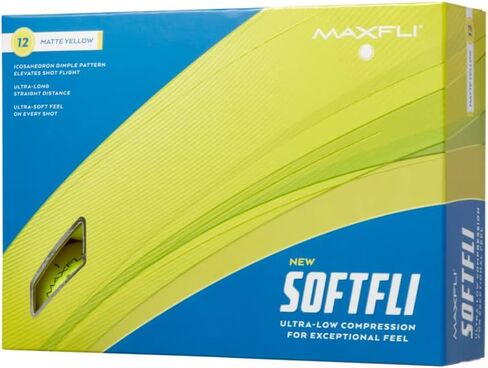 Maxfli 2023 Softfli Matte Golf Balls- 12 Pack, Compression 35, Enhanced Alignment Aid, Ultra-Low Compression Exceptionally Soft Feel in Kuwait