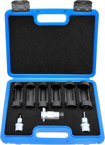 ZKTOOL Strut Nut Socket 16mm 18mm 19mm 21mm 22mm 24mm with 12 Point 1/2" Drive Suspension Strut Spreader Socket 9pc Shock Absorber Tool……… in Saudi Arabia