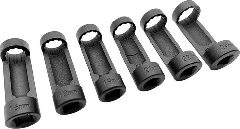 ZKTOOL Strut Nut Socket 16mm 18mm 19mm 21mm 22mm 24mm with 12 Point 1/2" Drive Suspension Strut Spreader Socket 9pc Shock Absorber Tool……… in Saudi Arabia