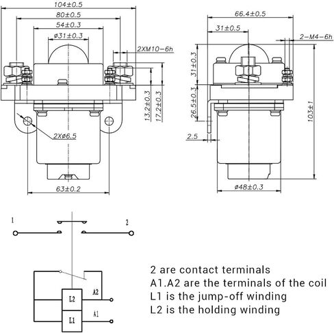 Disenparts MZJ-400A Contactor Solenoid Universal 48V 400A Compatible With Heavy Duty Golf Cart in Saudi Arabia