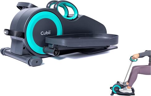 Cubii Total Body - Under Desk Elliptical Pedal Exerciser with Built in Upper Body Resistance Bands, 12 Levels of Resistance, LCD Display, Whisper Quiet with Bluetooth - Adult to Seniors in Saudi Arabia