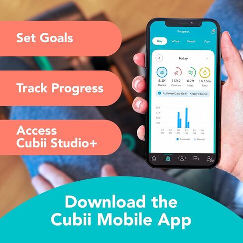 Cubii Total Body - Under Desk Elliptical Pedal Exerciser with Built in Upper Body Resistance Bands, 12 Levels of Resistance, LCD Display, Whisper Quiet with Bluetooth - Adult to Seniors in Saudi Arabia