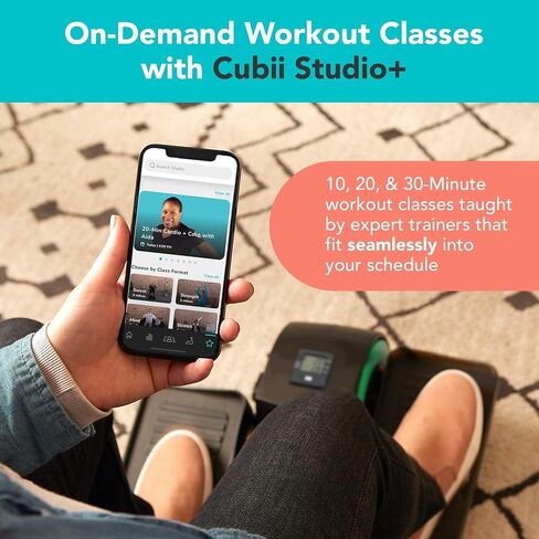 Cubii Total Body - Under Desk Elliptical Pedal Exerciser with Built in Upper Body Resistance Bands, 12 Levels of Resistance, LCD Display, Whisper Quiet with Bluetooth - Adult to Seniors in Saudi Arabia
