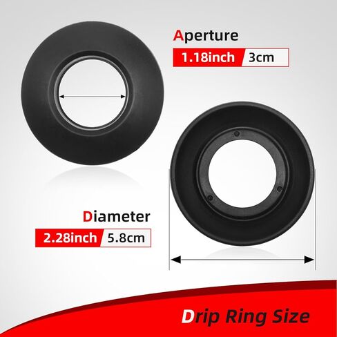 Abahub 2 قطعة من حلقات تنقيط مجداف الكاياك لمجاديف الكاياك والزورق، ملحقات مجداف متينة للحماية من الرذاذ in Kuwait