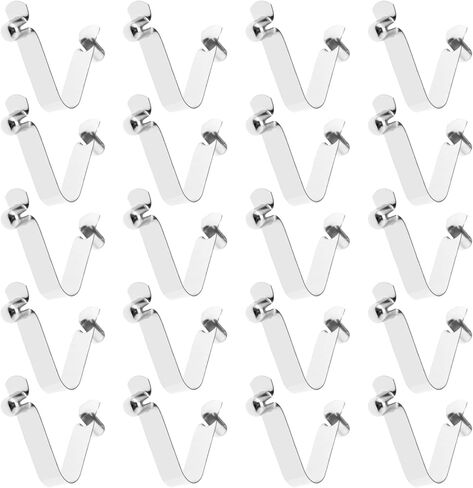 Create idea 20PCS Kayak Paddle Snap Spring Clips 6mm Push Button Spring Clip for Kayak Paddle Tent Pole Manganese Steel Silver (Double Button) in Saudi Arabia