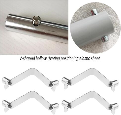 Create idea 20PCS Kayak Paddle Snap Spring Clips 6mm Push Button Spring Clip for Kayak Paddle Tent Pole Manganese Steel Silver (Double Button) in Saudi Arabia