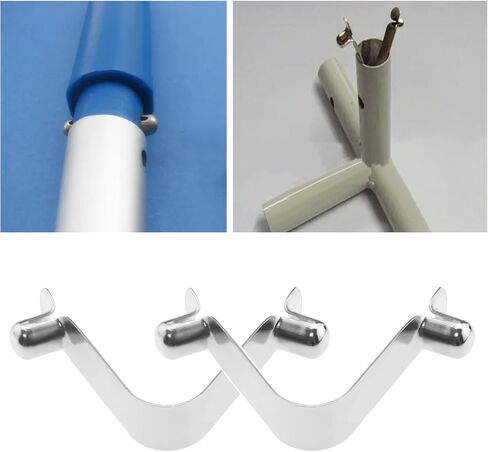 Create idea 20PCS Kayak Paddle Snap Spring Clips 6mm Push Button Spring Clip for Kayak Paddle Tent Pole Manganese Steel Silver (Double Button) in Saudi Arabia